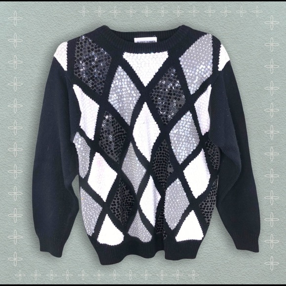 Checkerboard Sequin Sweater | Poshmark